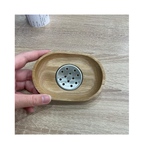 จานวางสบู่ทำจากไม้ธรรมชาติที่วางสบู่ในห้องน้ำชั้นวางสบู่ - Product Image 3