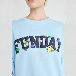 Nouveau sweat-shirt à manches longues pour femme en coton 100% épais et polaire imprimé écologique de haute qualité à prix avantageux - Product Image 5