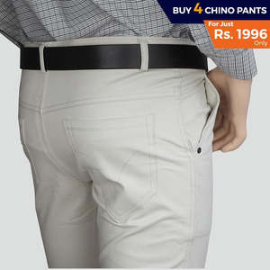 Paquete de 4 pantalones chinos de algodón para hombre - Product Image 6