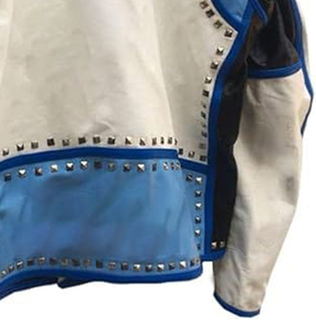 Veste en cuir véritable noir pour hommes, faite à la main, personnalisée, de haute qualité, style tendance, cloutée à pointes argentées, fabriquée à la main, traitement direct - Product Image 6