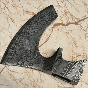 Cabeza de hacha de acero damasco bellamente en capas diseñada para hacer hachas herramientas coleccionables y cabeza de hacha de trabajo al aire libre - Product Image 4