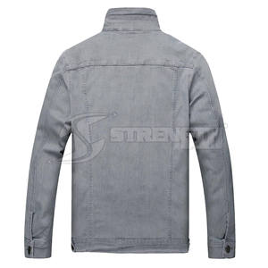 2025แจ็คเก็ตยีนส์คอปกตั้งผ้าฝ้าย100% ของผู้ชาย, ระบายอากาศได้ดีและกันลม - Product Image 2