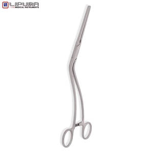 Abrazadera Iliac COOLEY, mandíbulas rectas atraumáticas de 60mm, vástagos en ángulo de 45 grados, instrumentos médicos quirúrgicos vasculares de 10 ''y 25,5 cm - Product Image 2