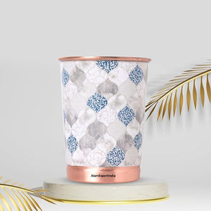 Precio aceptable Nueva colección Esmalte Impreso Diseño Redondo Cobre Vidrio Tamaño personalizado Para Boda Hogar Cocina Vidrio usado - Product Image 4