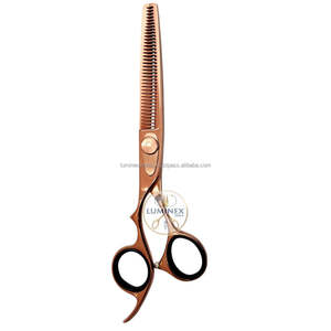 Ciseaux pour cheveux fins bleus |   Ciseaux texturisants professionnels en acier inoxydable japonais à lame tranchante pour salon et barbier - Product Image 5