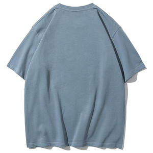 T-shirt unisexe épais 100% coton tricoté à épaules tombantes Streetwear personnalisé de haute qualité imprimé grande taille respirant pour hommes - Product Image 2