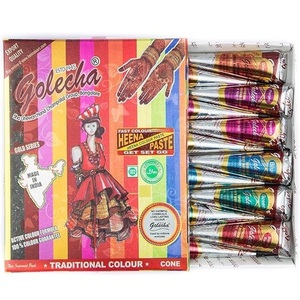 Conos de Crema de Henna de Coloración Rápida Semipermanente de Grado Premium Orgánico Puro |   Color de Mehndi Seguro para la Piel, No Tóxico y Sin Amoníaco - Product Image 1