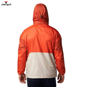 Chaqueta Impermeable Ligera con Capucha y Cuello Alto de Lona con Logotipo Frontal para Camping, Senderismo, Correr y Viajes al Aire Libre - Product Image 2