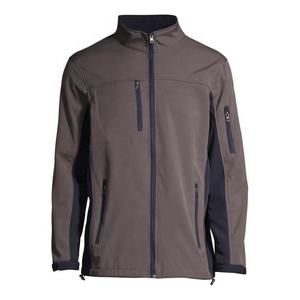 Veste softshell sur mesure à col montant pour homme avec impression personnalisée, tissu extensible léger, imperméable et coupe-vent - Product Image 1