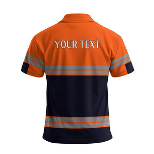 เสื้อโปโลสะท้อนแสงสำหรับผู้ชาย ขายดี รับทำโลโก้ สีตามสั่ง รับผลิตแบบ OEM/ODM เสื้อโปโลทำงานเพื่อความปลอดภัย - Product Image 6
