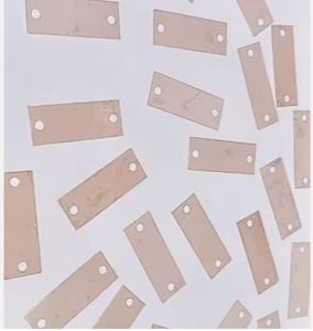 Chất lượng cao tùy chỉnh mica vuông cách điện 18x48 ứng dụng điện áp cao với 2 lỗ cho các yếu tố làm nóng - Product Image 4