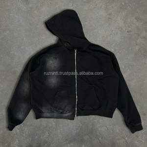 Conjunto de Sudadera con Capucha y Pantalones con Cierre de Cremallera, Resistente al Desgaste del Sol, Hecho en Felpa 100% Algodón, Chándal para Hombre y Mujer - Product Image 2