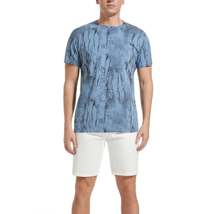 เสื้อยืดสำหรับผู้ชายเสื้อยืดคอกลมคอกลมผ้าคอตตอน100% เรียบสำหรับออกกำลังกายขนาดพลัสไซส์ - Product Image 4