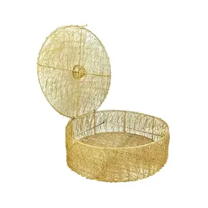 Panier en métal de qualité supérieure avec design ventilé et poignées robustes pour un transport facile, idéal pour la lessive et l'usage domestique, destiné à l'exportation - Product Image 6