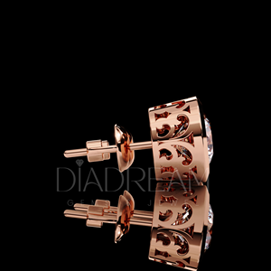 Recién llegado, pendientes de tuerca de diamante de moissanita de corte redondo, ajuste de bisel de plata de ley 925 para bodas o fiestas de regalo para mujeres - Product Image 6