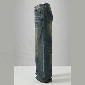 Custom Men's <b>Jeans</b> High Quality Streetwear Straight Denim Pants Cargo <b>Vintage</b> <b>Flare</b> Stacked Trousers Customized Winter Autumn - Product Image 3