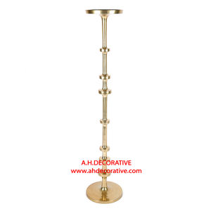 Claaaic Tall T Light Candle Holder Pilar para la decoración del piso del hogar Chapado en oro brillante Navidad decorado T Light Candle Pillar - Product Image 1