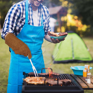 Gants de soudage en cuir de qualité supérieure personnalisés de 14 pouces gants de chaleur extrême abrasion mitaines de barbecue gants résistants à la chaleur et au feu - Product Image 6