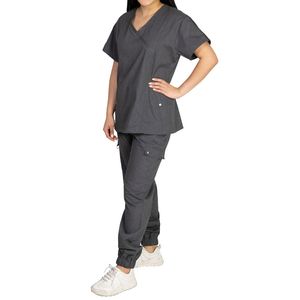 Uniforme médico de enfermería para Hoispital, conjuntos de medias mangas personalizados para mujer - Product Image 3