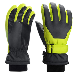Guantes de Esquí y Snowboard Aislantes e Impermeables para Invierno, Resistentes al Frío, de Cuero, con Cierre de Velcro Ajustable - Product Image 1