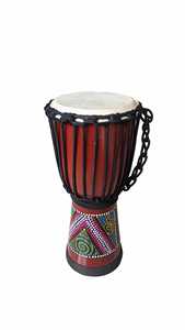 Tambor Djembé de Estilo Africano Hecho a Mano SOLOBEAT, Cuerpo de Madera, Afinación por Cuerda, Arte Tribal con Abedul, ABS, Piel de Oveja y Piel de Cabra - Product Image 2