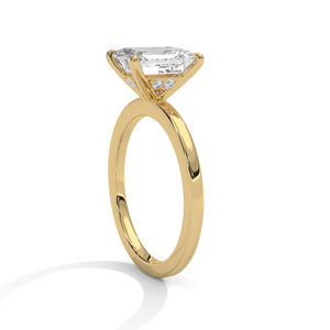 Anillo de diamante de compromiso clásico de oro de 18 quilates de alta calidad para mujer, joyería de boda para fiesta, certificado IGI, corte esmeralda, regalo de ley - Product Image 2