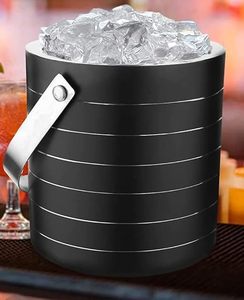 Cubo de Hielo Desechable Personalizable de Acero Inoxidable Moderno con Asa Única para Enfriador, Hogar, Bar, Fiestas al Aire Libre, Incluye - Product Image 1