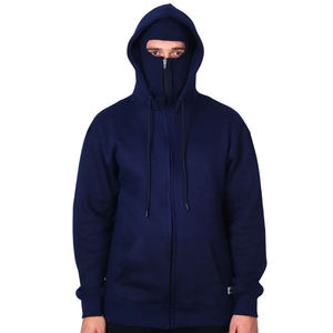 Sudaderas con Capucha Estilo Balaclava para Adultos, Gruesas, con Cierre Completo, Color Azul Marino, para Exteriores - Product Image 1