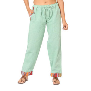 Ropa de dormir de estilo nepalí tribal cómoda para mujer con estampado personalizado, pijamas de algodón para correr de patrón sólido de verano y primavera - Product Image 1