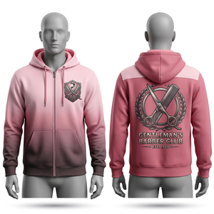 Sweat à capuche pour homme, 380 GSM, coton polyester premium, gris délavé, impression DTG personnalisée, broderie, design de logo - Product Image 2