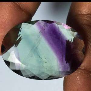 Gema Ovalada de Fluorita de Color Bio Natural, Tallada en Rosa, Facetada para Joyería, Procedente de Afganistán - Product Image 4