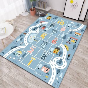 Trẻ em chơi Mat bò Thảm hiện đại bản đồ đường giao thông thành phố Trò chơi giáo dục nonslip Lớp học trang trí nội thất Thảm 3D in thảm - Product Image 1
