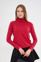 Nuevo estilo de mujer Moda Manga larga Cuello alto Button-Down Knitwear SweaterSports,CasualOfficeStylishWear Wholesale Opportunity