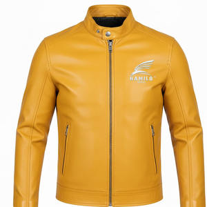 Chaqueta de Cuero Personalizada Más Vendida del 2026, Chaqueta de Cuero Genuino de Piel de Vaca Natural para Hombre, Manga Larga, Chaleco de Motociclista a la Moda. - Product Image 3