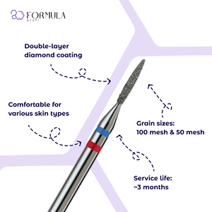 ดอกสว่านเจียรเล็บเพชรระดับมืออาชีพ ขนาด 1.2 มม. สีน้ำเงิน+แดง สำหรับทำเล็บ ขัดหนังกำพร้า อุปกรณ์เสริมความงามสำหรับร้านเสริมสวย ผู้ผลิต OEM - Product Image 2