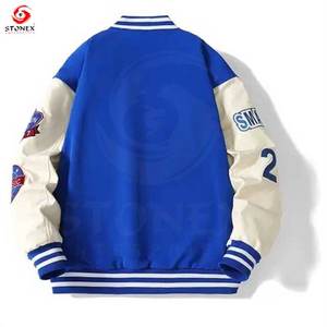 Parches de chenilla bordados personalizados, chaquetas universitarias de béisbol de talla grande con Letterman Winter Varsity Bomber para estudiantes - Product Image 2