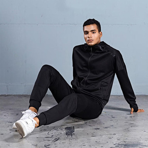 ชุดวอร์มกีฬาผู้ชายแบบซิปสั่งทำขายส่ง ผ้าโพลีเอสเตอร์ผสมคอตตอน สำหรับวิ่งและออกกำลังกาย รับผลิตแบบ OEM ODM พร้อมบริการพิมพ์โลโก้ - Product Image 5