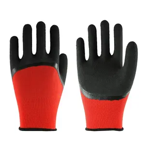 Fabricante de guantes de mano de China, guantes de agarre mecánico al por mayor con guantes de trabajo recubiertos de látex 3/4 para hombres