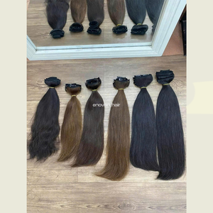 Clip de longueur personnalisé dans les extensions de cheveux vietnamiens vierge humaine lisse Texture droite brins sains approvisionnement d'exportation d'usine - Product Image 6