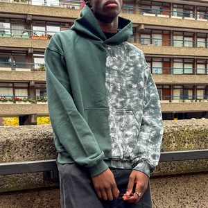 Sweat-shirt à capuche surdimensionné en molleton lourd personnalisé pour homme, impression DTG, tie-dye, 350 g/m², pull-over - Product Image 1