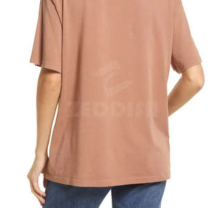 Camiseta de algodón 100% de alta calidad para mujer con logotipo personalizado El mejor precio para el verano Impresión digital Venta en línea - Product Image 3