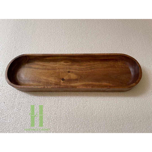 Bol à pâte en bois vintage bol à pâte ovale rustique pour la fabrication de bougies bol à pâte de Noël Vietnam vente en gros artisanat HNH - Product Image 4