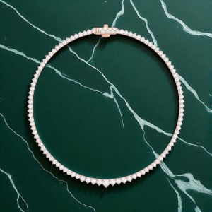 Collar de graduación de 18 pulgadas de diamante redondo de 10,00 quilates en oro macizo de K/14K/18K chapado en oro de lujo - Product Image 4