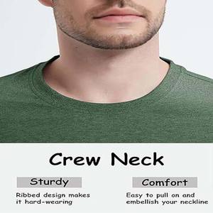Chemises respirantes en coton de qualité supérieure vert vêtements pour hommes grande taille Style de rue avec poche col rond hommes t-shirts 2025 - Product Image 5
