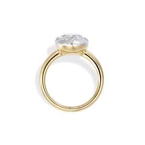 Anillo de compromiso ovalado vintage de 4.0 ct con diamante cultivado en laboratorio D-F VVS1-VS2 en oro amarillo o blanco de 14K o 18K para regalo de aniversario nupcial. - Product Image 2