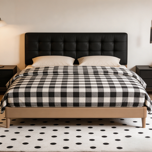 Letto a piattaforma silenzioso e salvaspazio con cassetti, in ecopelle e legno massello, <span class=keywords><strong>per</strong></span> camera da letto - Product Image 5