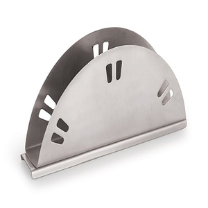 Porte-mouchoirs réutilisable en acier inoxydable, forme en D, finition mate, écologique, durable, utilisation dans les restaurants et les hôtels - Product Image 2