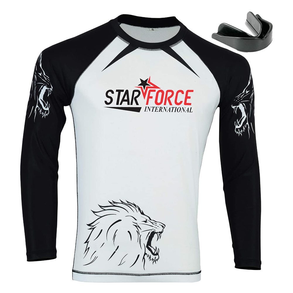 Wholesale Martial Arts Wear Jiu Jitsu Rashguards Custom Sublimated Long Sleeve Rash Guard for Adults BJJ & MMA