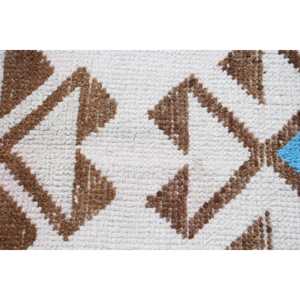 Vintage Turkish <b>Rug</b>, 3.3x11.1 ft <b>Runner</b> <b>Rug</b>, White Herki Floral <b>Rug</b> - Product Image 5