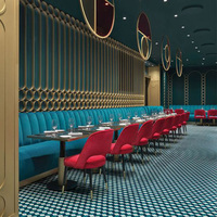 Canapé sectionnel de restaurant de luxe personnalisé canapé de cabine pour restaurants et café